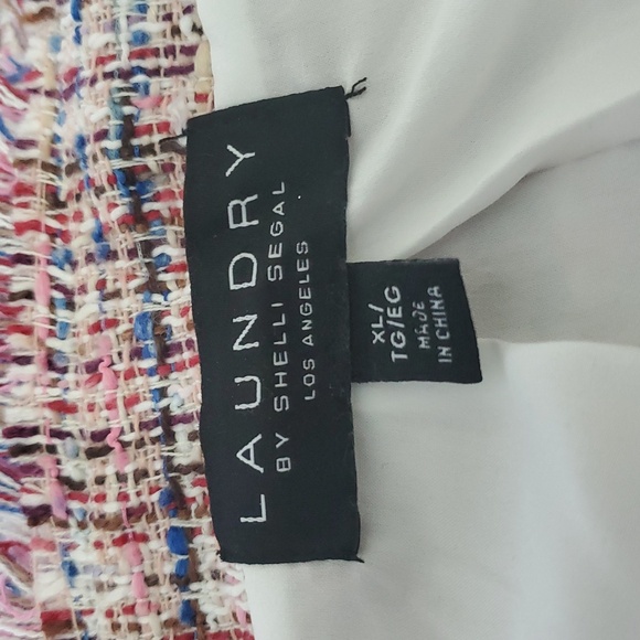 Laundry By Shelli Segal Multicolor Tweed Lined Jacket - Picture 8 of 8